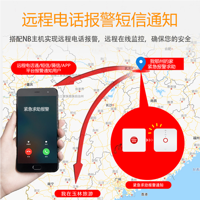 NB-IoT緊急求救按鈕 老人一鍵報警SOS求助手動報警 智慧養(yǎng)老網關